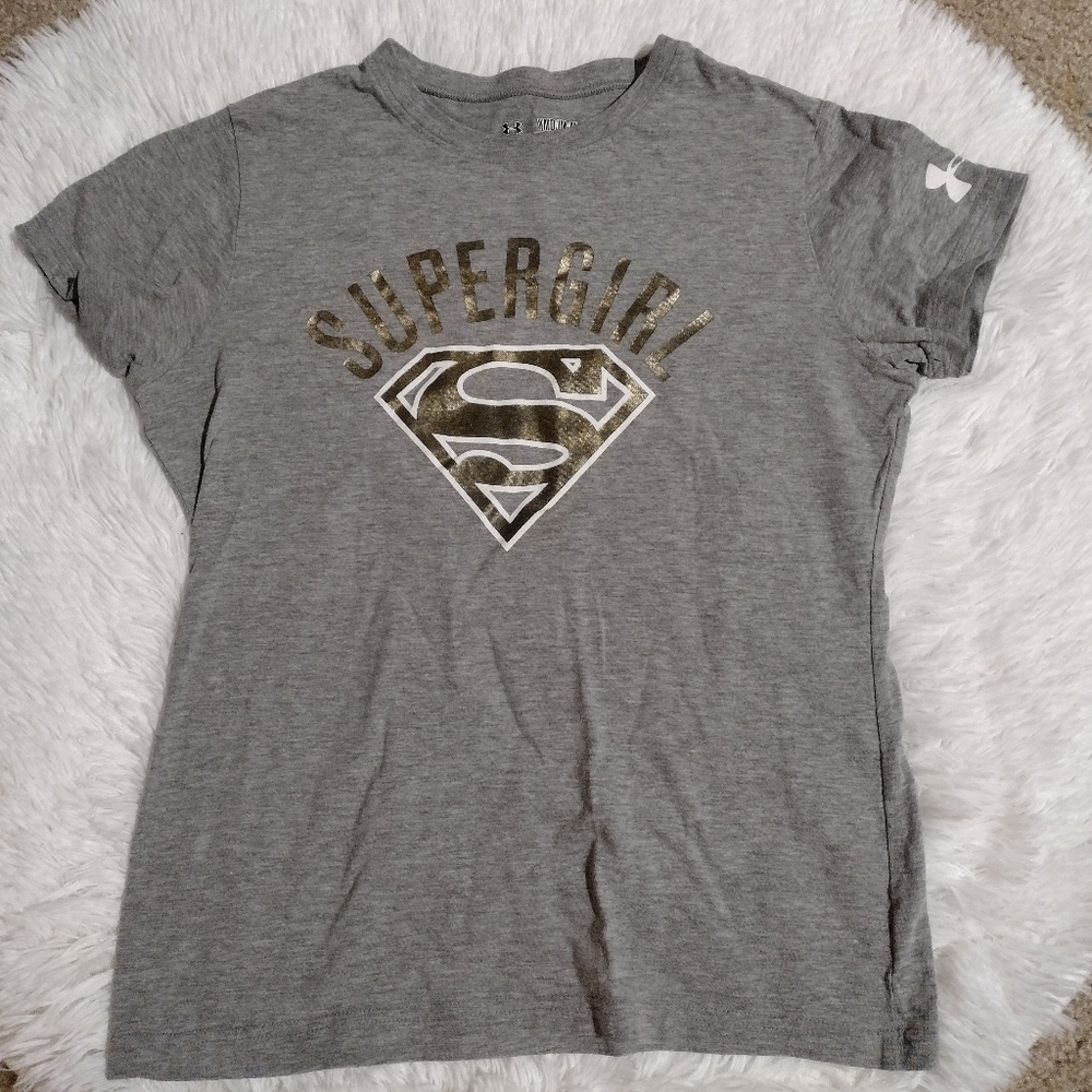 Under Armour Girl Youth Medium Super Girl Tee